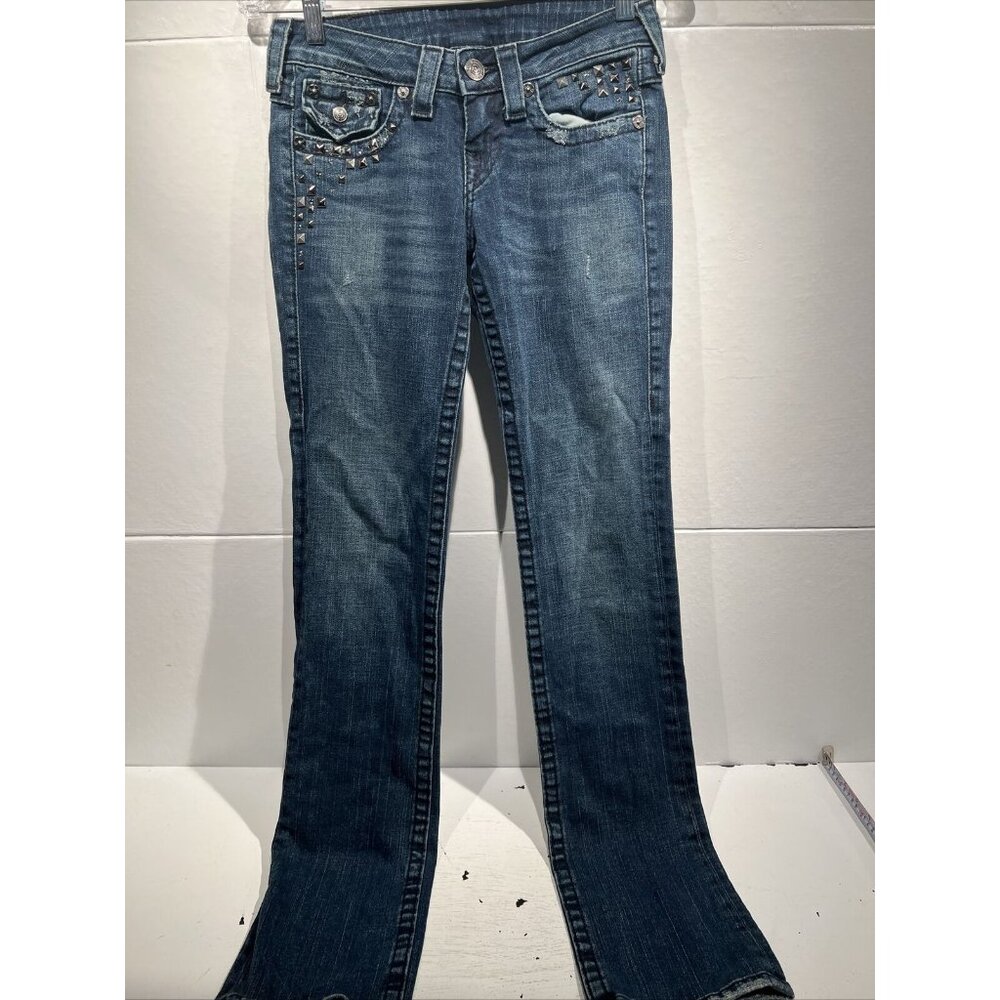 true religion jeans women size 4 Billy flap pockets with stud 112790 USA y2k